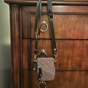 Sondra Roberts Shiny Nylon Cell Phone Crossbody